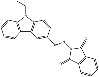 2-{[(9-ethyl-9H-carbazol-3-yl)methylene]amino}-1H-isoindole-1,3(2H)-dione 结构式