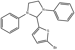 2-(5-bromo-2-thienyl)-1,3-diphenylimidazolidine 结构式