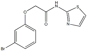 2-(3-bromophenoxy)-N-(1,3-thiazol-2-yl)acetamide 结构式