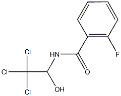 2-fluoro-N-(2,2,2-trichloro-1-hydroxyethyl)benzamide 结构式