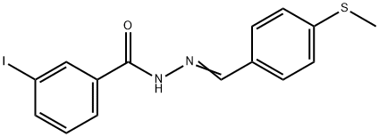 3-iodo-N'-[4-(methylsulfanyl)benzylidene]benzohydrazide 结构式