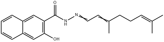 N'-(3,7-dimethyl-2,6-octadienylidene)-3-hydroxy-2-naphthohydrazide 结构式