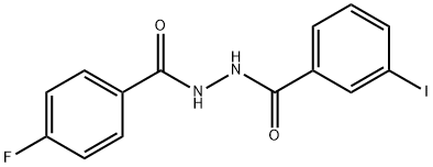 N'-(4-fluorobenzoyl)-3-iodobenzohydrazide 结构式