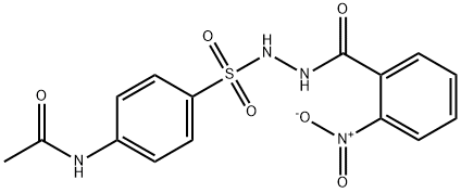 N-{4-[(2-{2-nitrobenzoyl}hydrazino)sulfonyl]phenyl}acetamide 结构式