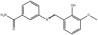 3-[(2-hydroxy-3-methoxybenzylidene)amino]benzamide 结构式