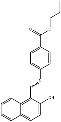 propyl 4-{[(2-hydroxy-1-naphthyl)methylene]amino}benzoate 结构式