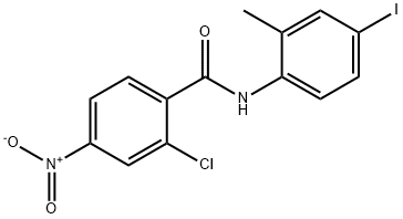 2-chloro-4-nitro-N-(4-iodo-2-methylphenyl)benzamide 结构式