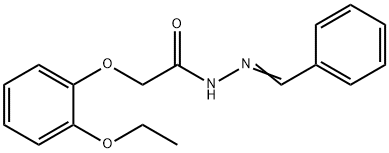 N'-benzylidene-2-(2-ethoxyphenoxy)acetohydrazide 结构式