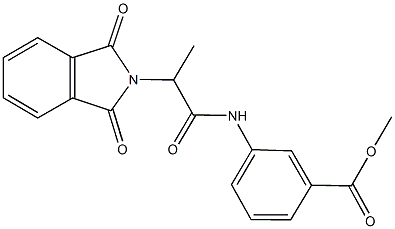 methyl 3-{[2-(1,3-dioxo-1,3-dihydro-2H-isoindol-2-yl)propanoyl]amino}benzoate 结构式