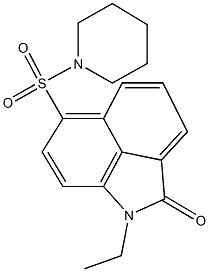 1-ethyl-6-(1-piperidinylsulfonyl)benzo[cd]indol-2(1H)-one 结构式