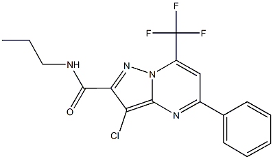 3-chloro-5-phenyl-N-propyl-7-(trifluoromethyl)pyrazolo[1,5-a]pyrimidine-2-carboxamide 结构式