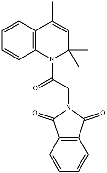 2-[2-oxo-2-(2,2,4-trimethyl-1(2H)-quinolinyl)ethyl]-1H-isoindole-1,3(2H)-dione 结构式