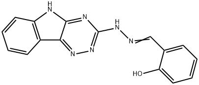 2-hydroxybenzaldehyde 5H-[1,2,4]triazino[5,6-b]indol-3-ylhydrazone 结构式