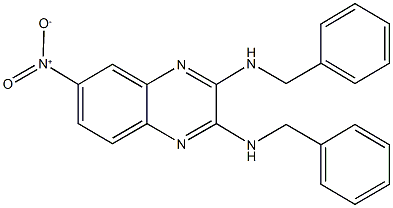 2,3-bis(benzylamino)-6-nitroquinoxaline 结构式