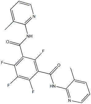 2,4,5,6-tetrafluoro-N~1~,N~3~-bis(3-methyl-2-pyridinyl)isophthalamide 结构式