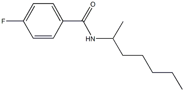 4-fluoro-N-(1-methylhexyl)benzamide 结构式