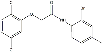 N-(2-bromo-4-methylphenyl)-2-[(2,5-dichlorophenyl)oxy]acetamide 结构式