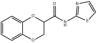 N-(1,3-thiazol-2-yl)-2,3-dihydro-1,4-benzodioxine-2-carboxamide 结构式