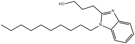 3-(1-decyl-1H-benzimidazol-2-yl)propan-1-ol 结构式