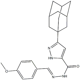 3-(1-adamantyl)-N'-(4-methoxybenzylidene)-1H-pyrazole-5-carbohydrazide 结构式