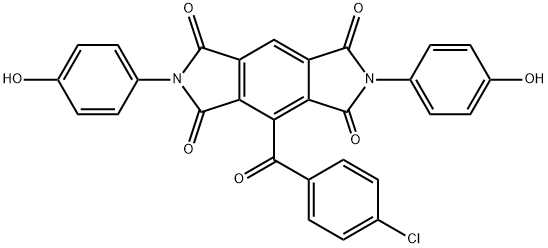 4-[(4-chlorophenyl)carbonyl]-2,6-bis(4-hydroxyphenyl)pyrrolo[3,4-f]isoindole-1,3,5,7(2H,6H)-tetrone 结构式