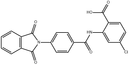 4-chloro-2-{[4-(1,3-dioxo-1,3-dihydro-2H-isoindol-2-yl)benzoyl]amino}benzoic acid 结构式