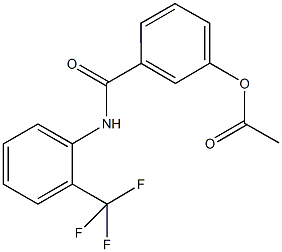 3-({[2-(trifluoromethyl)phenyl]amino}carbonyl)phenyl acetate 结构式