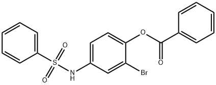 2-bromo-4-[(phenylsulfonyl)amino]phenyl benzoate 结构式