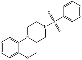 methyl 2-[4-(phenylsulfonyl)-1-piperazinyl]phenyl ether 结构式