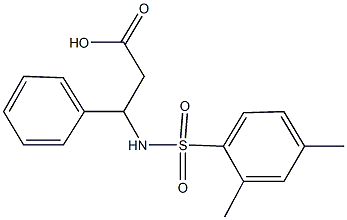 N-[(2,4-dimethylphenyl)sulfonyl]-3-phenyl-beta-alanine 结构式