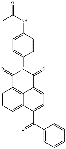 N-[4-(6-benzoyl-1,3-dioxo-1H-benzo[de]isoquinolin-2(3H)-yl)phenyl]acetamide 结构式
