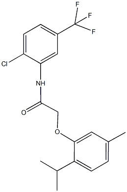 N-[2-chloro-5-(trifluoromethyl)phenyl]-2-(2-isopropyl-5-methylphenoxy)acetamide 结构式