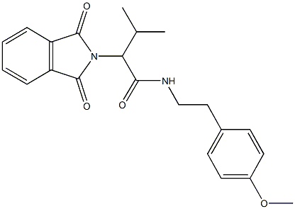 2-(1,3-dioxo-1,3-dihydro-2H-isoindol-2-yl)-N-[2-(4-methoxyphenyl)ethyl]-3-methylbutanamide 结构式