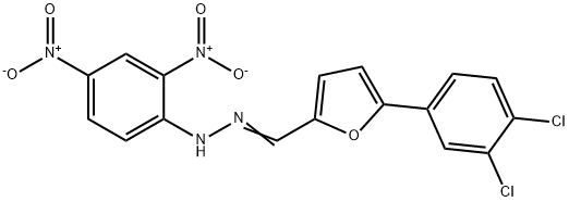 5-(3,4-dichlorophenyl)-2-furaldehyde {2,4-bisnitrophenyl}hydrazone 结构式