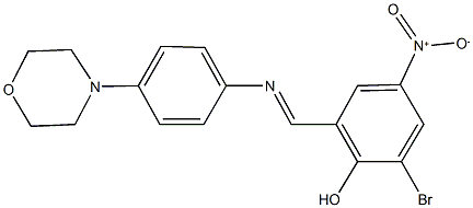 2-bromo-4-nitro-6-({[4-(4-morpholinyl)phenyl]imino}methyl)phenol 结构式