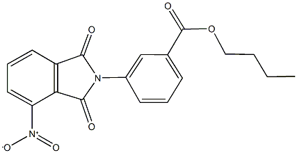 butyl 3-{4-nitro-1,3-dioxo-1,3-dihydro-2H-isoindol-2-yl}benzoate 结构式