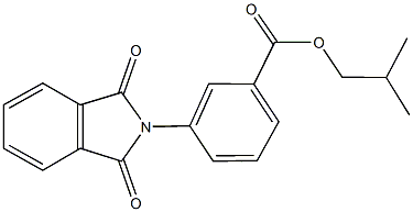 isobutyl 3-(1,3-dioxo-1,3-dihydro-2H-isoindol-2-yl)benzoate 结构式