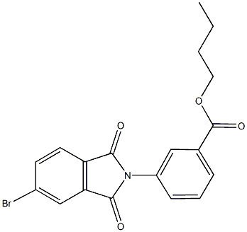 butyl 3-(5-bromo-1,3-dioxo-1,3-dihydro-2H-isoindol-2-yl)benzoate 结构式