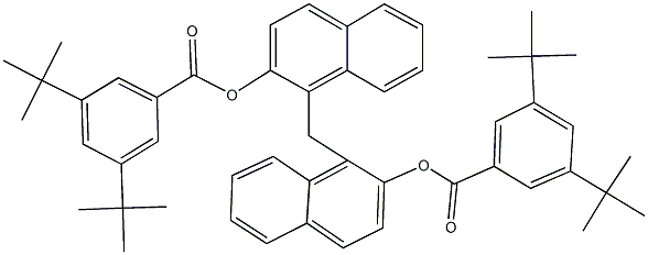1-({2-[(3,5-ditert-butylbenzoyl)oxy]-1-naphthyl}methyl)-2-naphthyl 3,5-ditert-butylbenzoate 结构式