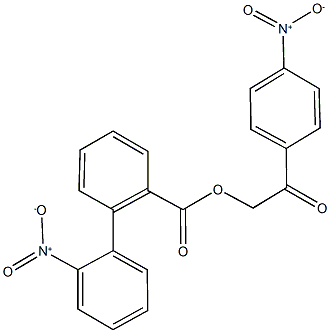 2-{4-nitrophenyl}-2-oxoethyl 2'-nitro[1,1'-biphenyl]-2-carboxylate 结构式