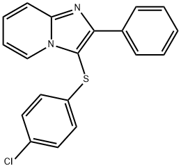 4-chlorophenyl 2-phenylimidazo[1,2-a]pyridin-3-yl sulfide 结构式