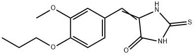 5-(3-methoxy-4-propoxybenzylidene)-2-thioxo-4-imidazolidinone 结构式