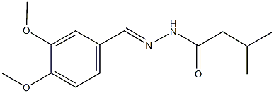 N'-(3,4-dimethoxybenzylidene)-3-methylbutanohydrazide 结构式