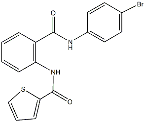 N-{2-[(4-bromoanilino)carbonyl]phenyl}-2-thiophenecarboxamide 结构式