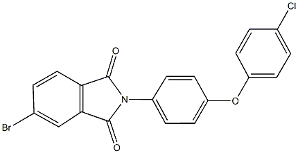 5-bromo-2-[4-(4-chlorophenoxy)phenyl]-1H-isoindole-1,3(2H)-dione 结构式