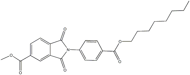 methyl 2-{4-[(octyloxy)carbonyl]phenyl}-1,3-dioxo-5-isoindolinecarboxylate 结构式
