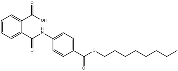 2-({4-[(octyloxy)carbonyl]anilino}carbonyl)benzoic acid 结构式