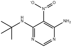 4-amino-6-[(1,1-dimethylethyl)amino]-5-nitropyrimidine 结构式