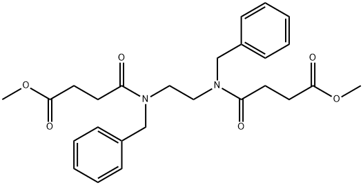 methyl 4-(benzyl{2-[benzyl(4-methoxy-4-oxobutanoyl)amino]ethyl}amino)-4-oxobutanoate 结构式