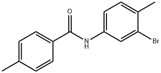 N-(3-bromo-4-methylphenyl)-4-methylbenzamide 结构式